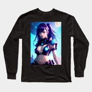 Cyberpunk girl Long Sleeve T-Shirt